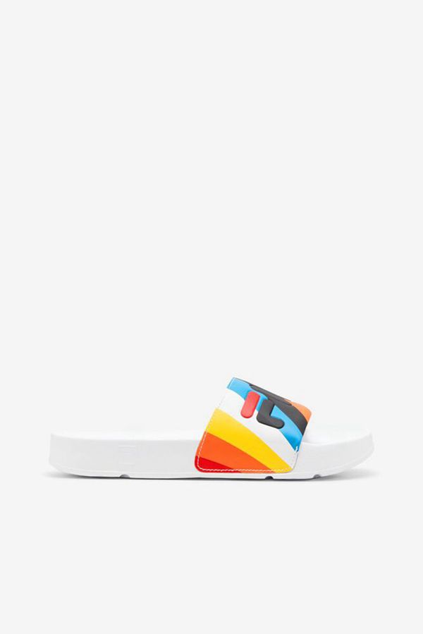 Fila Drifter Archive Women's Sandals - White/Black/Multicolor,NZ 67-2358